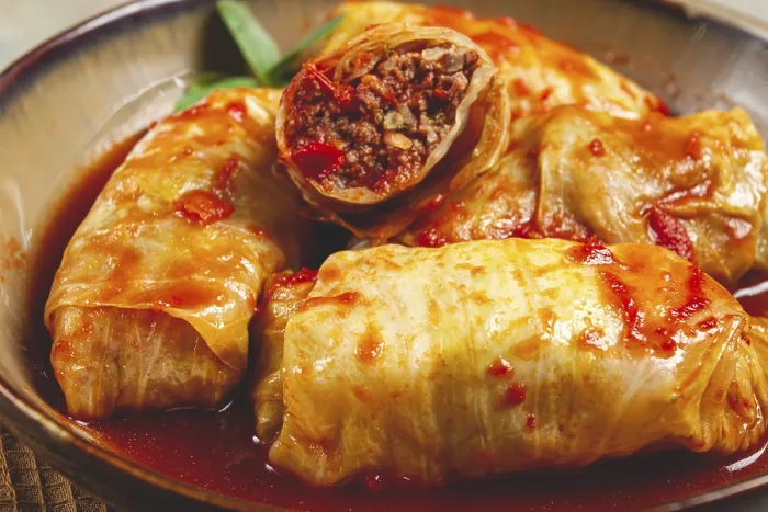 Framed Print : Print of Stuffed Cabbage Rolls with Minced Meat Framed Print : Print of Stuffed Cabbage Rolls with Minced Meat