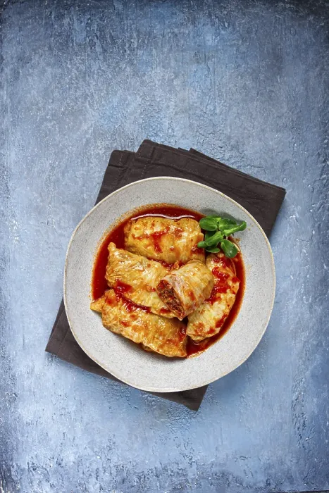 Framed Print : Stuffed Cabbage Rolls Print, Top View Framed Print : Stuffed Cabbage Rolls Print, Top View