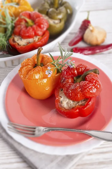 Framed Print : Stuffed Peppers with Rice Print Framed Print : Stuffed Peppers with Rice Print