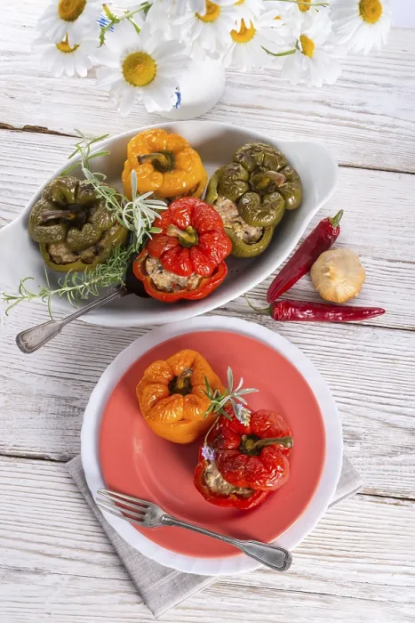 Framed Print : Stuffed Peppers with Rice Print Framed Print : Stuffed Peppers with Rice Print