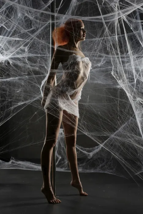 Framed Print : Delicate Web Print: Captivating Redhead Ensnared Framed Print : Delicate Web Print: Captivating Redhead Ensnared