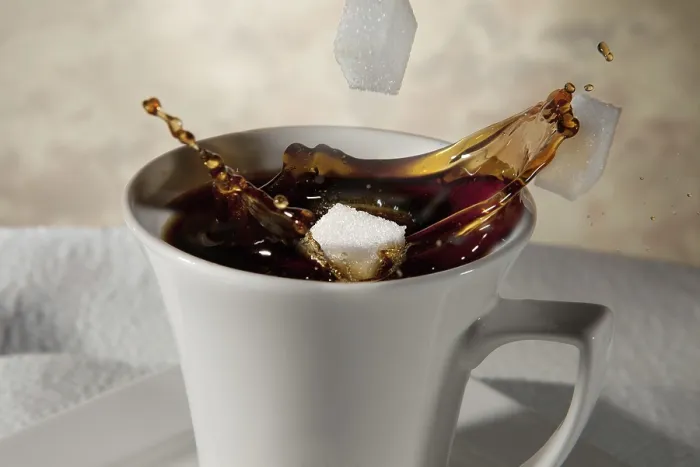 Framed Print : Sugar Cubes Falling into Coffee Print Framed Print : Sugar Cubes Falling into Coffee Print