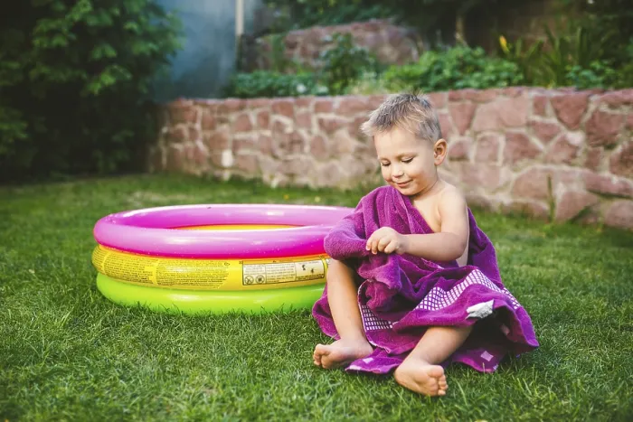 Framed Print : Summer Holiday Print: Backyard Fun