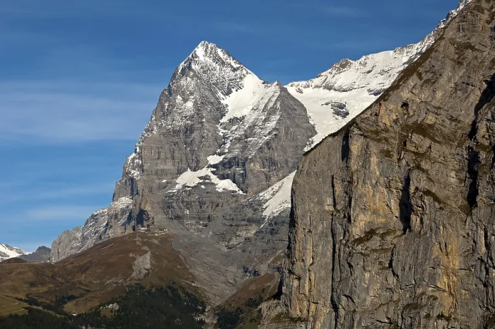 Framed Print : Eiger Mountain Summit Print, Murren, Berner Oberland