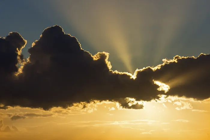 Framed Print : Sun behind Dark Cloud Print, Germany Framed Print : Sun behind Dark Cloud Print, Germany