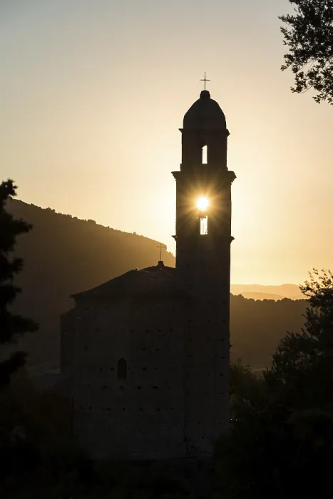 Framed Print : Sun through Haute-Corse Bell Tower Print Framed Print : Sun through Haute-Corse Bell Tower Print