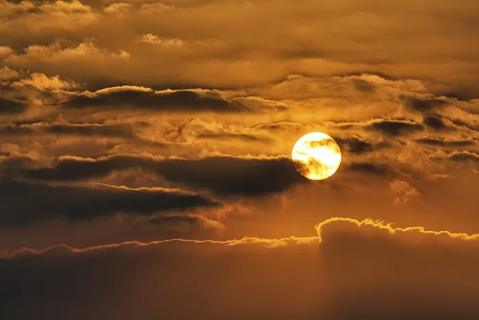 Framed Print : Sun through Clouds Evening Sky Print, Sylt Germany Framed Print : Sun through Clouds Evening Sky Print, Sylt Germany