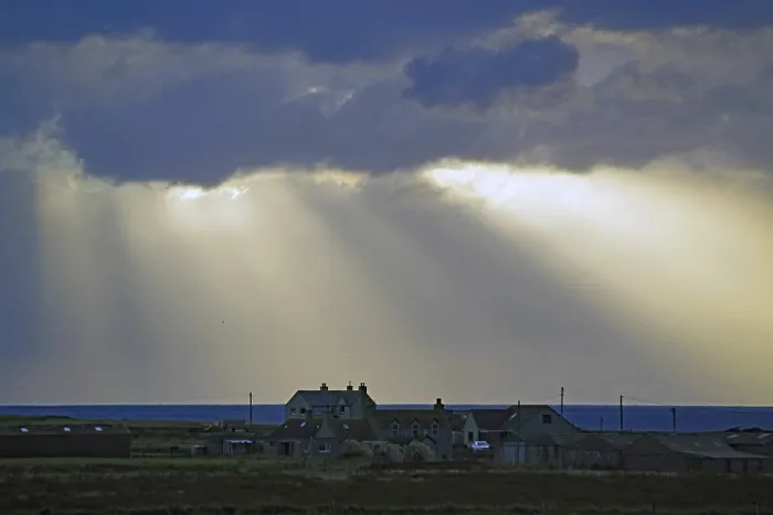 Framed Print : Sunbeams over John O Groats Print, Scotland Framed Print : Sunbeams over John O Groats Print, Scotland