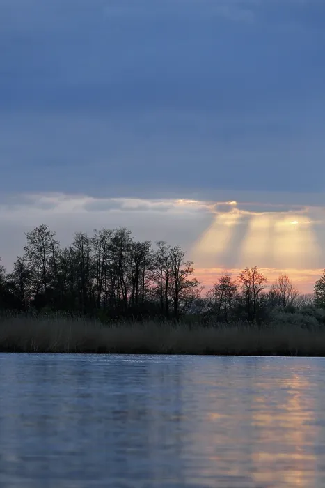 Framed Print : Sunbeams over Peenetal River Print, Germany Framed Print : Sunbeams over Peenetal River Print, Germany