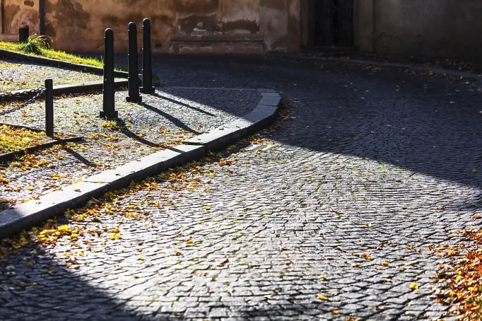 Framed Print : Sunlight in the Fall on Pavement Print Framed Print : Sunlight in the Fall on Pavement Print