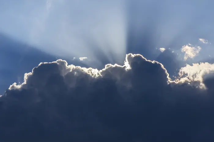 Framed Print : Sunrays behind a cloud, Germany Print Framed Print : Sunrays behind a cloud, Germany Print