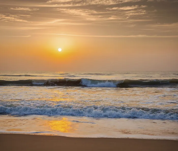 Framed Print : Dramatic Sunrise Beach Print Framed Print : Dramatic Sunrise Beach Print