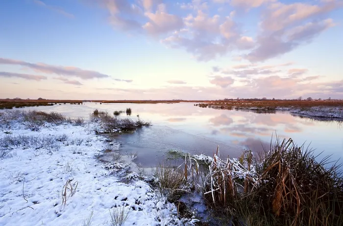 Framed Print : Sunrise over River Winter Print Framed Print : Sunrise over River Winter Print