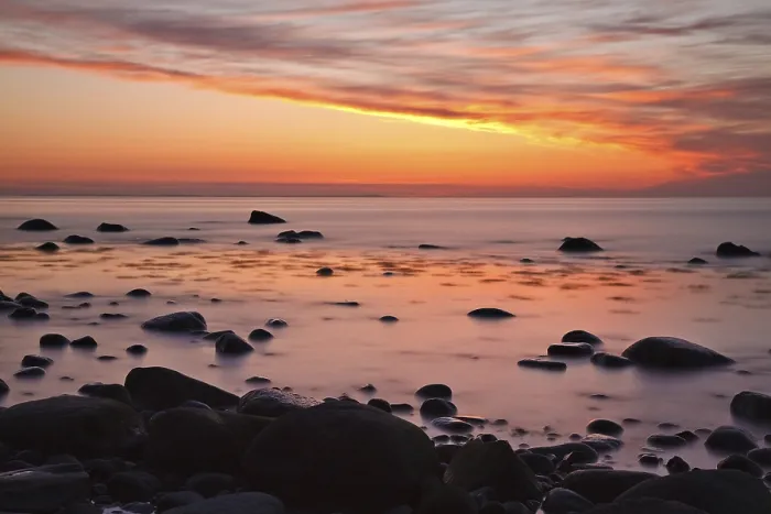 Framed Print : Sunset on the Baltic Coast Print Framed Print : Sunset on the Baltic Coast Print