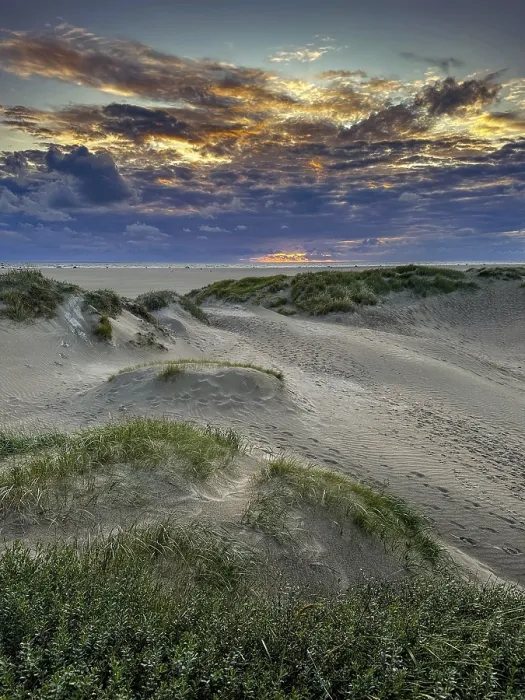 Framed Print : Print of Sunset on the Beach at Romo, Denmark Framed Print : Print of Sunset on the Beach at Romo, Denmark