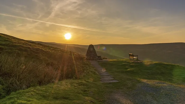 Framed Print : Print of Sunset over a Bench at Buttertubs Pass Framed Print : Print of Sunset over a Bench at Buttertubs Pass