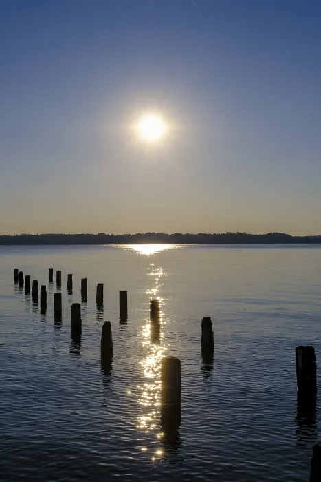 Framed Print : Sunset at Buchscharner Seewirt Print, Lake Starnberg, Germany Framed Print : Sunset at Buchscharner Seewirt Print, Lake Starnberg, Germany