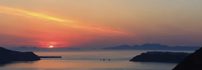 Framed Print : Santorini Panorama Sunset Print Framed Print : Santorini Panorama Sunset Print