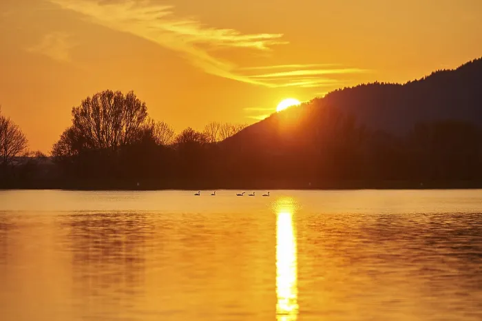 Framed Print : Upper Palatinate Sunset Print, Danube River, Bavaria Framed Print : Upper Palatinate Sunset Print, Danube River, Bavaria