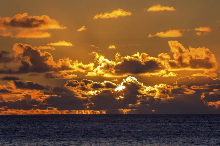 Framed Print : Madeira Sunset Print: Evening Light Over Sea and Clouds Framed Print : Madeira Sunset Print: Evening Light Over Sea and Clouds