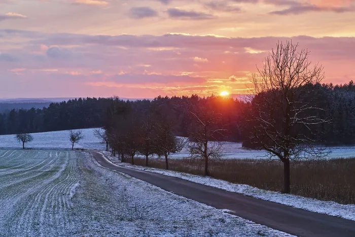 Framed Print : Bavarian Sunset Landscape Print Framed Print : Bavarian Sunset Landscape Print