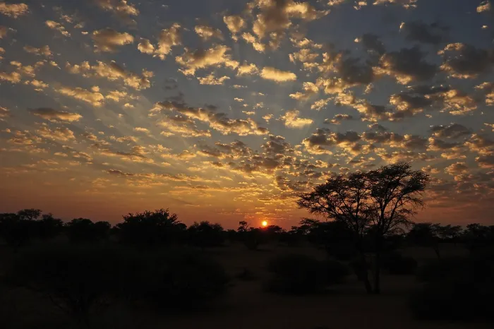 Framed Print : Sunset over the Kalahari Print, Namibia Framed Print : Sunset over the Kalahari Print, Namibia