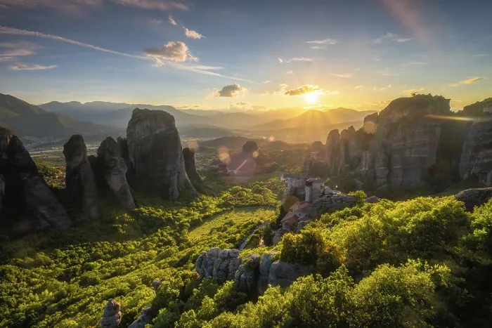 Framed Print : Meteora Sunset Print Framed Print : Meteora Sunset Print