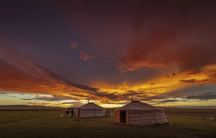 Framed Print : Mongolian Steppe Sunset Print Framed Print : Mongolian Steppe Sunset Print