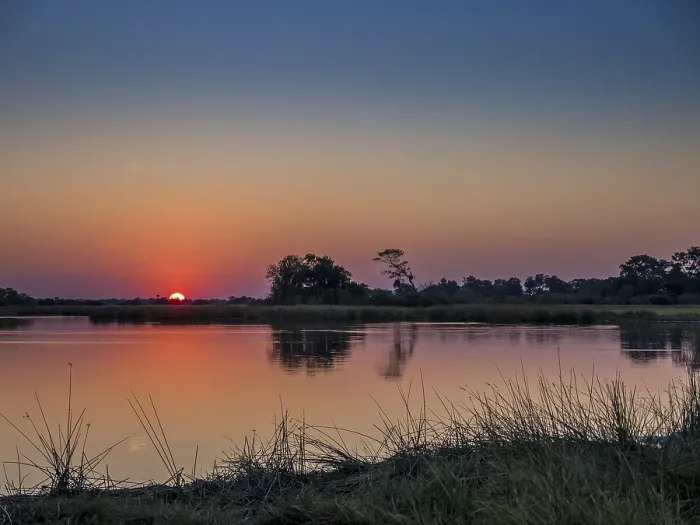 Framed Print : Okavango Delta Sunset Print, Botswana Framed Print : Okavango Delta Sunset Print, Botswana