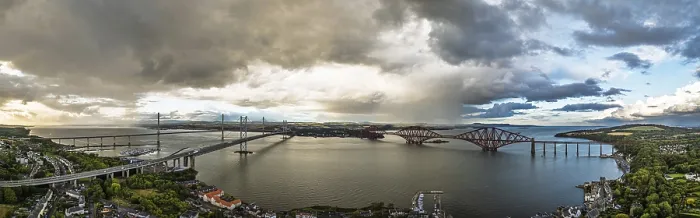 Framed Print : Sunset Panorama Print of Forth Bridge, Scotland Framed Print : Sunset Panorama Print of Forth Bridge, Scotland