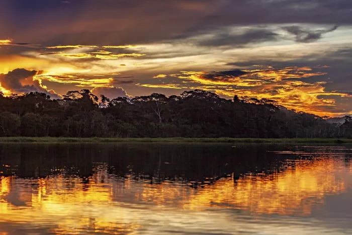 Framed Print : Beni River Sunset Print - Amazon Basin Bolivia Framed Print : Beni River Sunset Print - Amazon Basin Bolivia