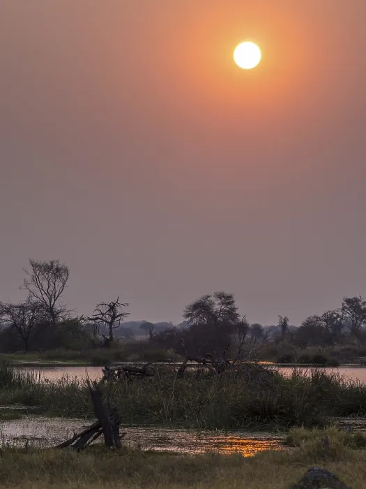 Framed Print : Okavango Delta Sunset Print, Botswana Framed Print : Okavango Delta Sunset Print, Botswana