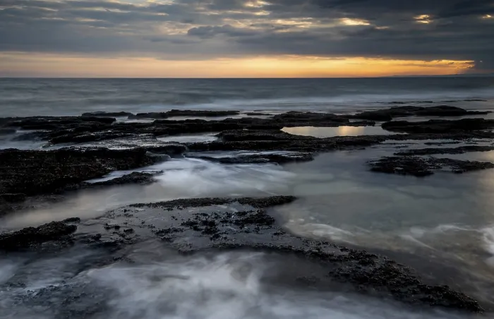 Framed Print : Sunset on a Rocky Coast Print Framed Print : Sunset on a Rocky Coast Print