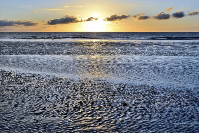 Framed Print : Sunset on Sankt Peter-Ording Beach Print Framed Print : Sunset on Sankt Peter-Ording Beach Print