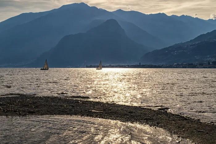 Framed Print : Lake Como Sunset Print Framed Print : Lake Como Sunset Print