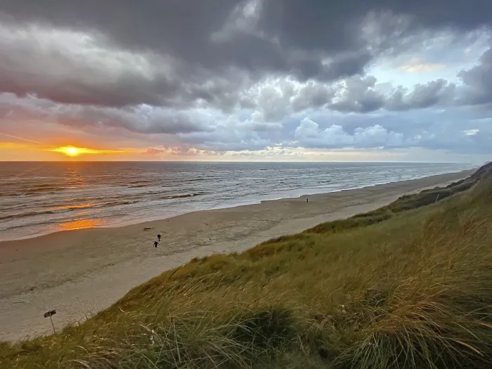 Framed Print : Lokken Beach Sunset Print, Denmark Framed Print : Lokken Beach Sunset Print, Denmark
