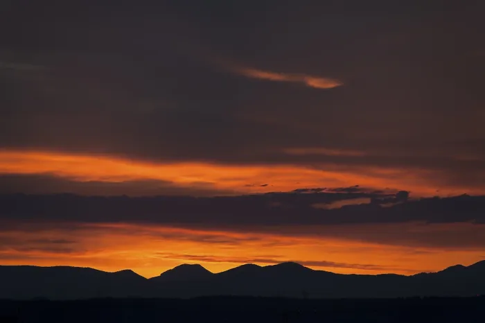 Framed Print : Sunset with silhouetted Vosges, Ringsheim Print Framed Print : Sunset with silhouetted Vosges, Ringsheim Print
