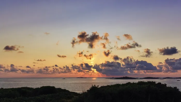 Framed Print : Sunset Print over St Mary's, Isles of Scilly Framed Print : Sunset Print over St Mary's, Isles of Scilly