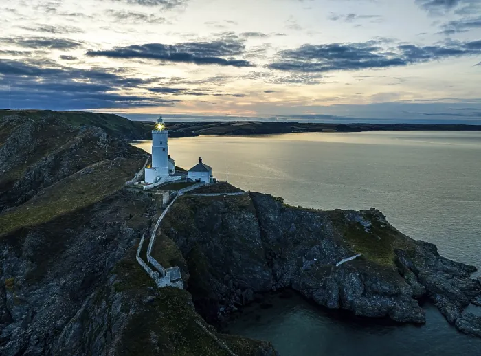 Framed Print : Sunset over Start Point Lighthouse Print, Devon, England Framed Print : Sunset over Start Point Lighthouse Print, Devon, England