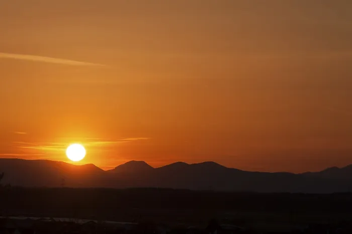 Framed Print : Sunset with Vosges Mountains Print, Ringsheim, Germany Framed Print : Sunset with Vosges Mountains Print, Ringsheim, Germany
