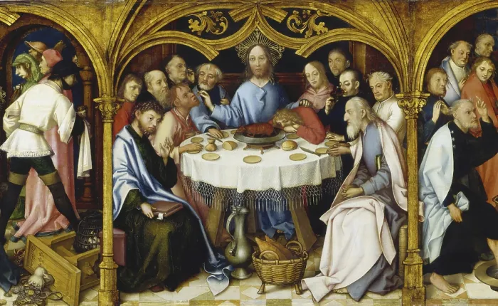 Framed Print : The Last Supper Print by Hans Holbein the Elder (1501) Framed Print : The Last Supper Print by Hans Holbein the Elder (1501)