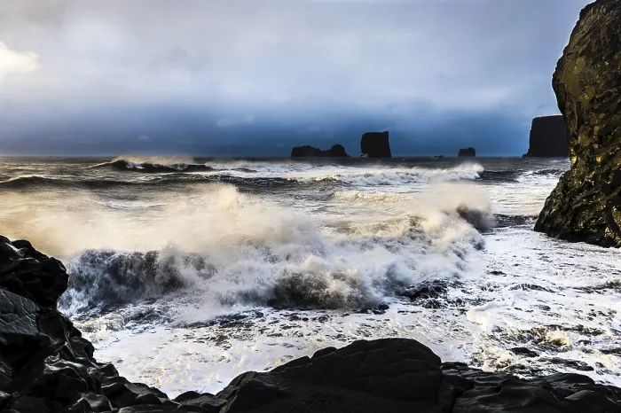 Framed Print : Surf, Vik, Iceland Print Framed Print : Surf, Vik, Iceland Print