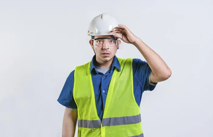 Framed Print : Young Engineer Lost in Thought Print Framed Print : Young Engineer Lost in Thought Print