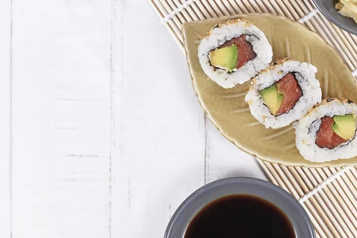 Framed Print : Salmon Sushi Inside Out Roll Print Framed Print : Salmon Sushi Inside Out Roll Print