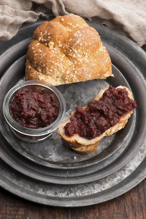 Framed Print : Sweet Bread Print with Cherry Jam Framed Print : Sweet Bread Print with Cherry Jam