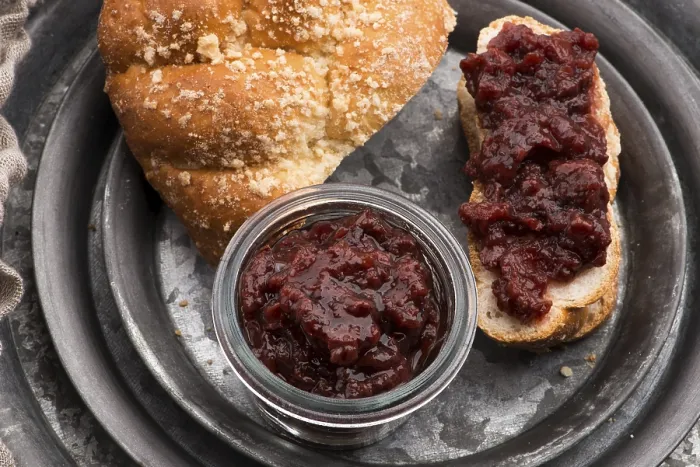 Framed Print : Sweet Bread (Challah) with Cherry Jam Print Framed Print : Sweet Bread (Challah) with Cherry Jam Print