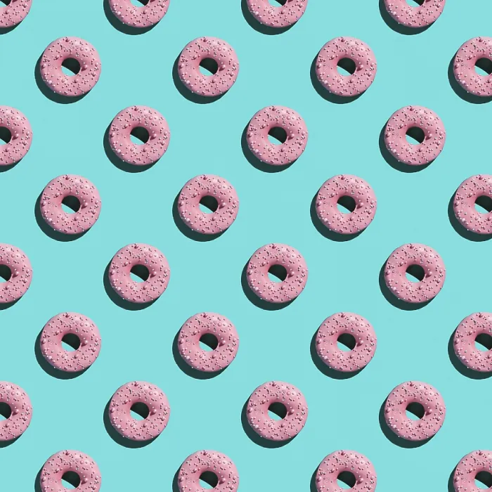Framed Print : Blue Background Sweet Donuts Print Framed Print : Blue Background Sweet Donuts Print