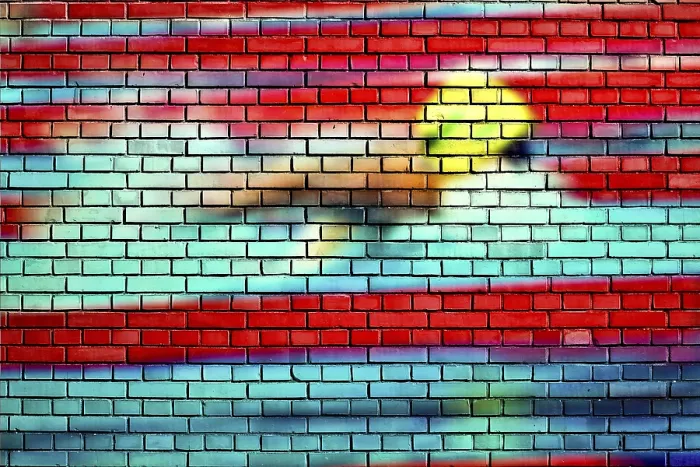 Framed Print : Swim Background Print on Brick Wall