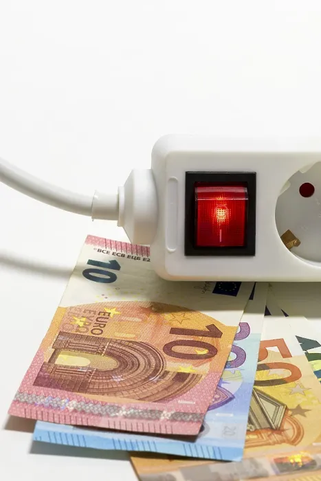 Framed Print : Switchable Socket Strip, Euro Banknotes Energy Saving Print Framed Print : Switchable Socket Strip, Euro Banknotes Energy Saving Print