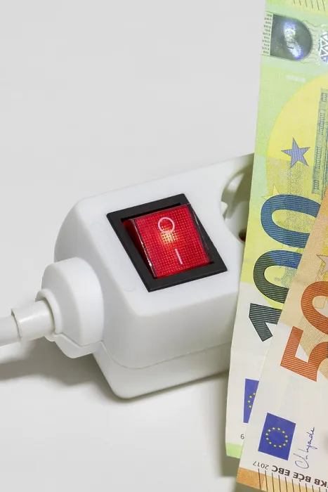 Framed Print : Switchable Socket Strip, Euro Banknotes Print Framed Print : Switchable Socket Strip, Euro Banknotes Print